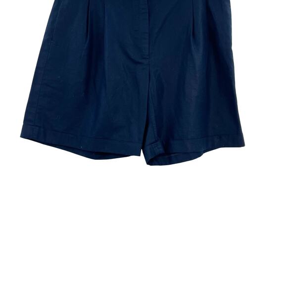 J. Mclaughlin Ebba Shorts Linen Blend Twill Pleated Navy Blue Size US 8 - Picture 5 of 12